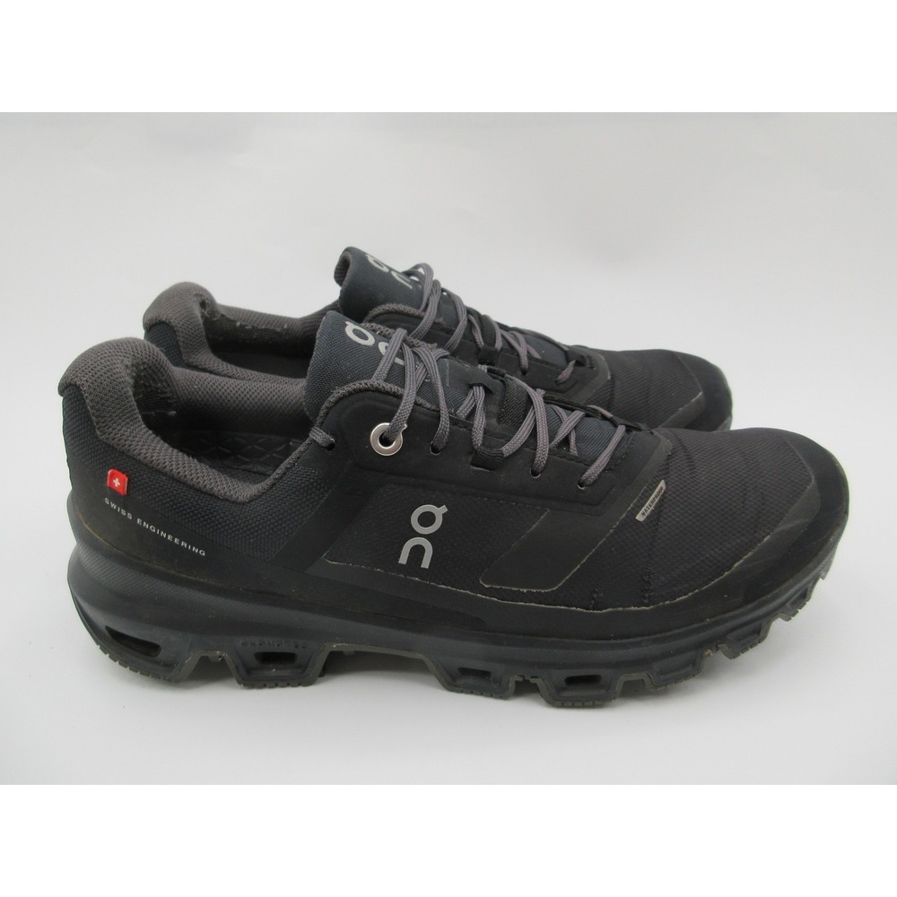 On Cloudventure Waterproof Shoes Womens Size 9 Black CloudTec Running Sneakers